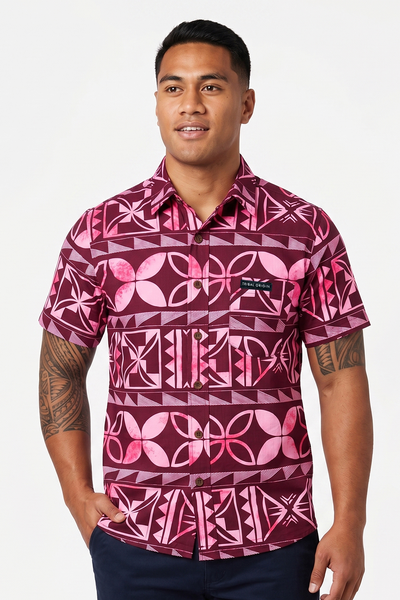 Tribal Origin Mens Bula Shirt- Senikau