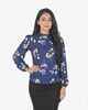 NIFTY SOUL ROSETTE HI NECK  L/S TOP - LEAVE