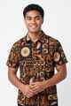Tribal Origin Mens Bula Shirt- Tapa