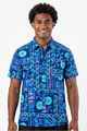 Tribal Origin Mens Bula Shirt- Tapa
