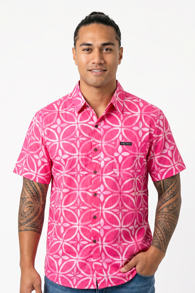 Tribal Origin Mens Bula Shirt- Siapo