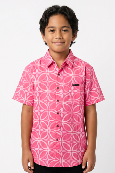 Tribal Origin Boys Bula Shirts- Siapo