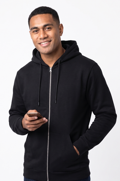 Dark Mens Fleece Hoodies- Plain