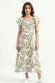 Nifty Soul Square Neck Back Smocked Dress