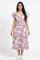Nifty Soul Square Neck Back Smocked Dress