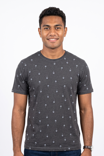 Dark Mens Relax Fit Motiff Tees- Lil Palms