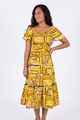 Akamu Smoked Ruffled Hem Dress- Farasiko