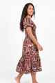 Akamu Smoked Ruffled Hem Dress- Farasiko