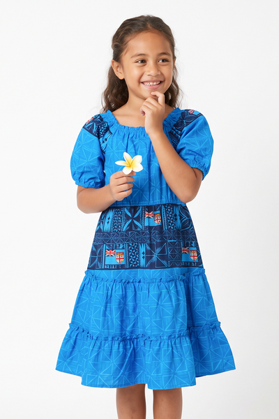 Fiji Day Girls Luna Dress- Land Of Freedom
