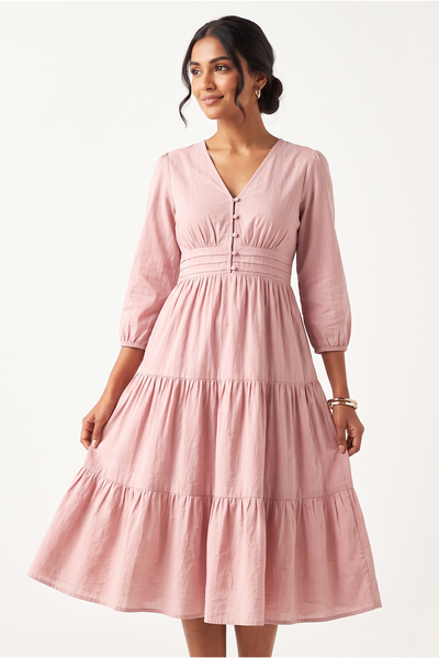 Nifty Soul Ruffled Hem Dress