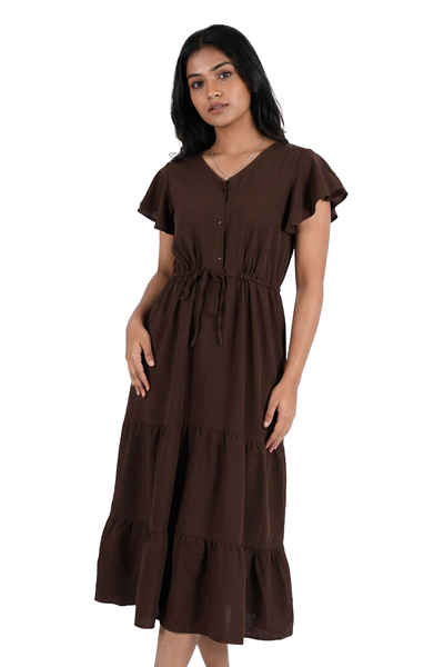 Nifty Soul Ruffled Hem Dress